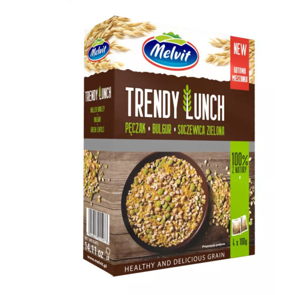 MELVIT TRENDY LUNCH 4*100G READY MIX BULGUR PECHAK LINSER*6