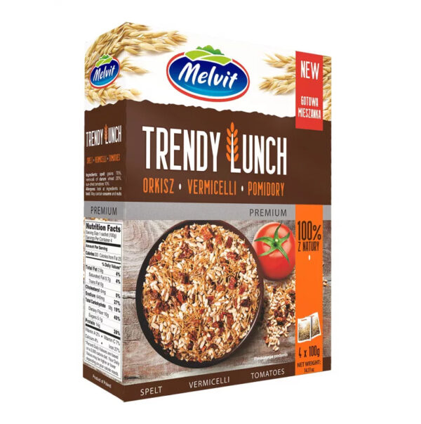 MELVIT TRENDIG LUNCH 4*100 G FÄRDIG BLANDNING SPELLAD VERMICELLI TOMAT*6