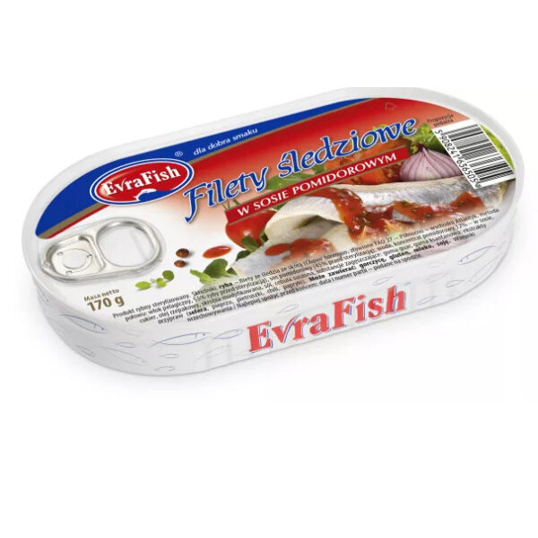 EVRAFISH SILLFILET I TOMATSÅS 170G*16