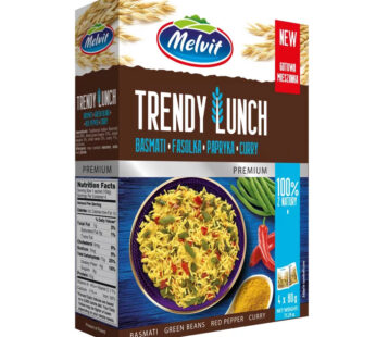 MELVIT TRENDIG LUNCH 4*80G FÄRDIG BASMATI MIX BÖNOR CURRY PAPPOR*6