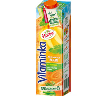 HORTEX VITAMINKA JUICE 1L MOROT-ÄPLE-BANAN KARTONG*6