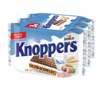 STORCK KNOPPERS MJÖLK-NÖT WAFER 75G (3*25G)*24