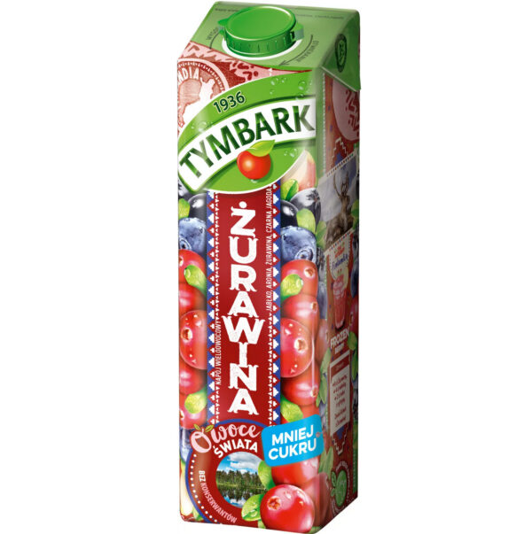 TYMBARK WORLD FRUKT DRINK 1L TRINBÄRS-BLÅBÄR-ÄPLE LÅDA*12