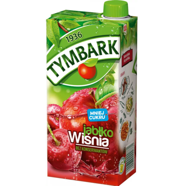 TYMBARK DRYCK 1L KÖRSBÄR-APLE KARTONG*12