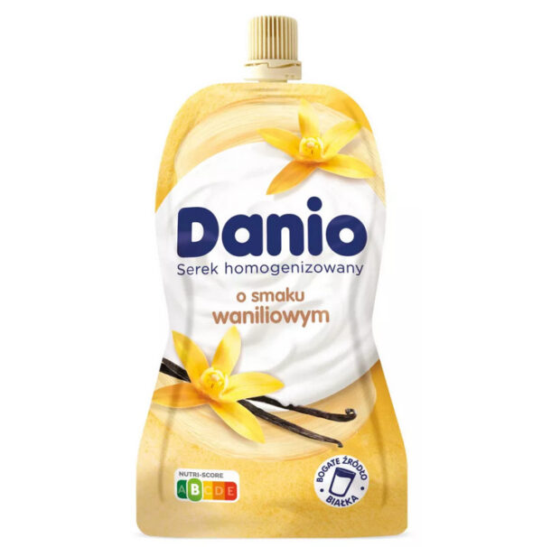 DANONE HOMOGENISERAD OST DANIO VANILJPÅSE 120G*16