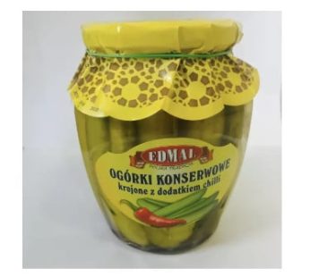 EDMAL KONSERVERADE GURKA, SKÄRDA MED CHILI 720ml *6